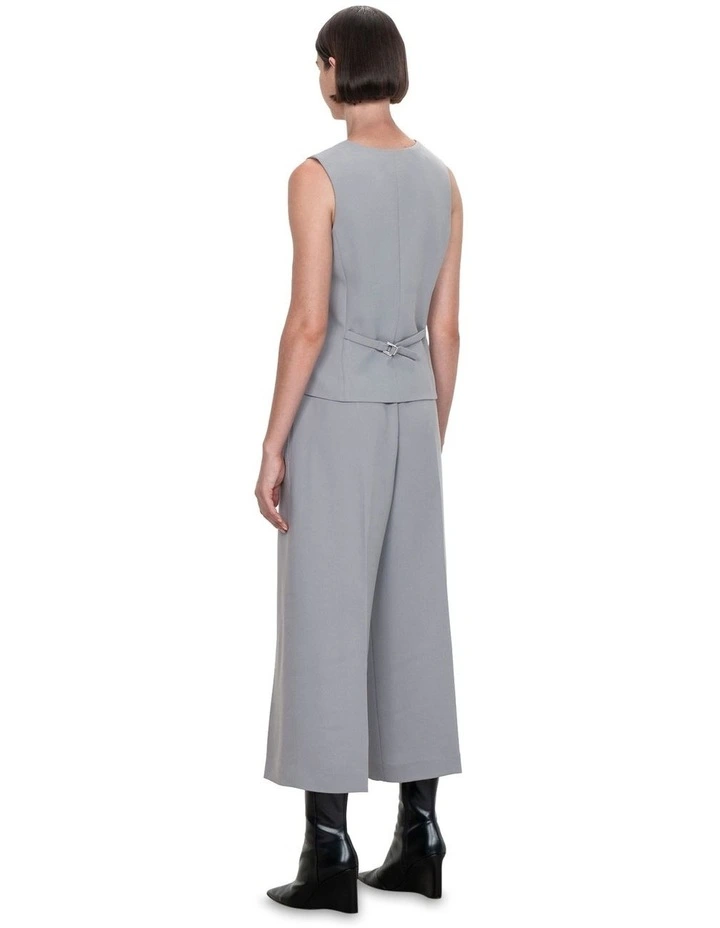 Double Weave Waistcoat in Grey Mist