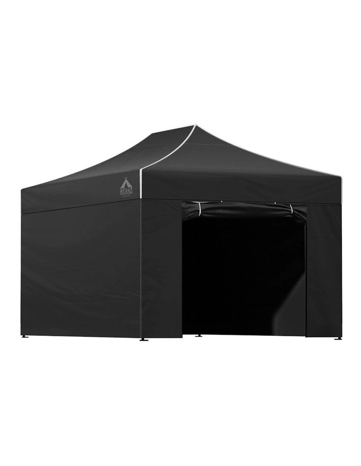 Folding Marquee Pop Up Gazebo Tent 3x4.5m in Black