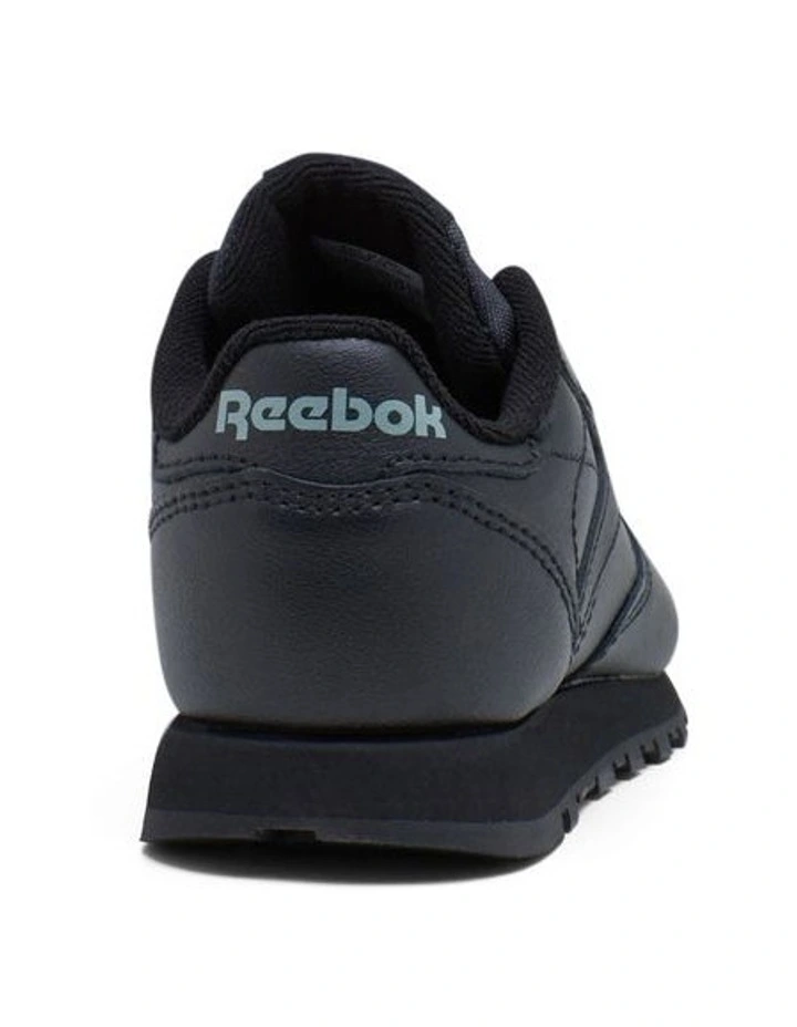 Classic Leather Pre-School Sneakers In Black