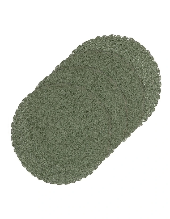 Fleur 4 Pack Placemat in Basil