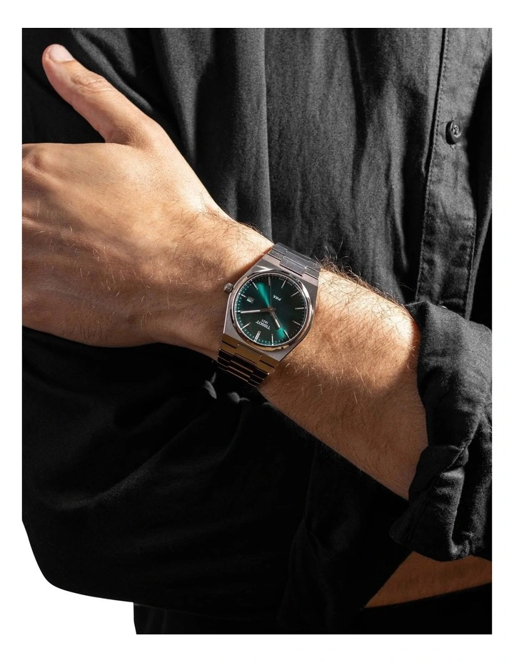 PRX T1374101109100 Watch in Green/Silver