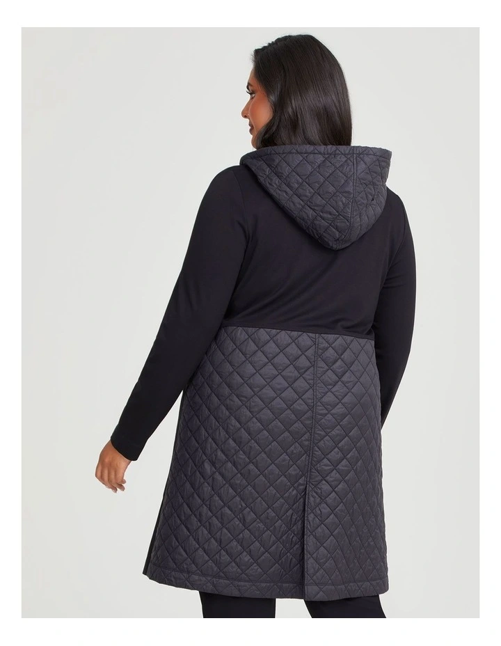 Ponte Quilted Ohara Jacket in Black