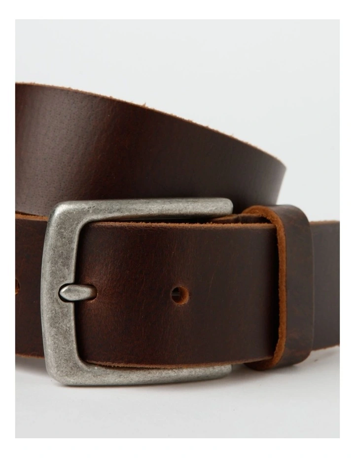 Casual Leather Jean Belt in Brown