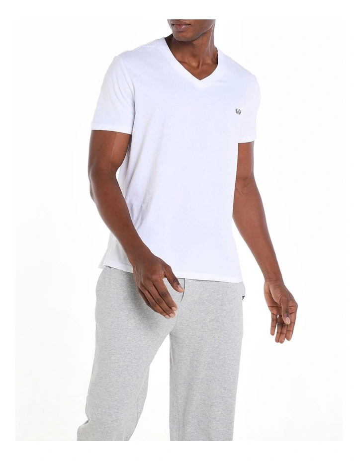 Essential V Neck Tee in White