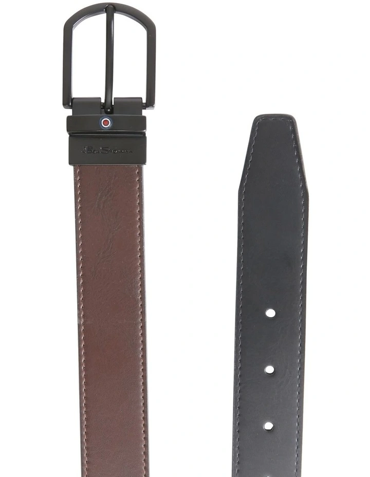Reversible Pin Buckle Belt In Brown/Black