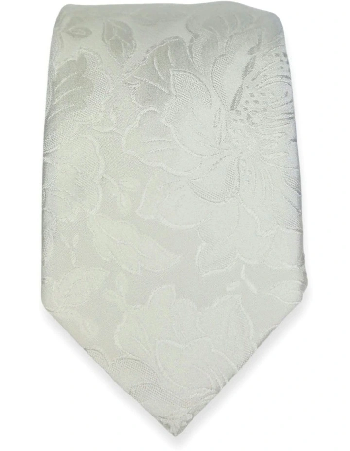 Fable Floral Tie in White