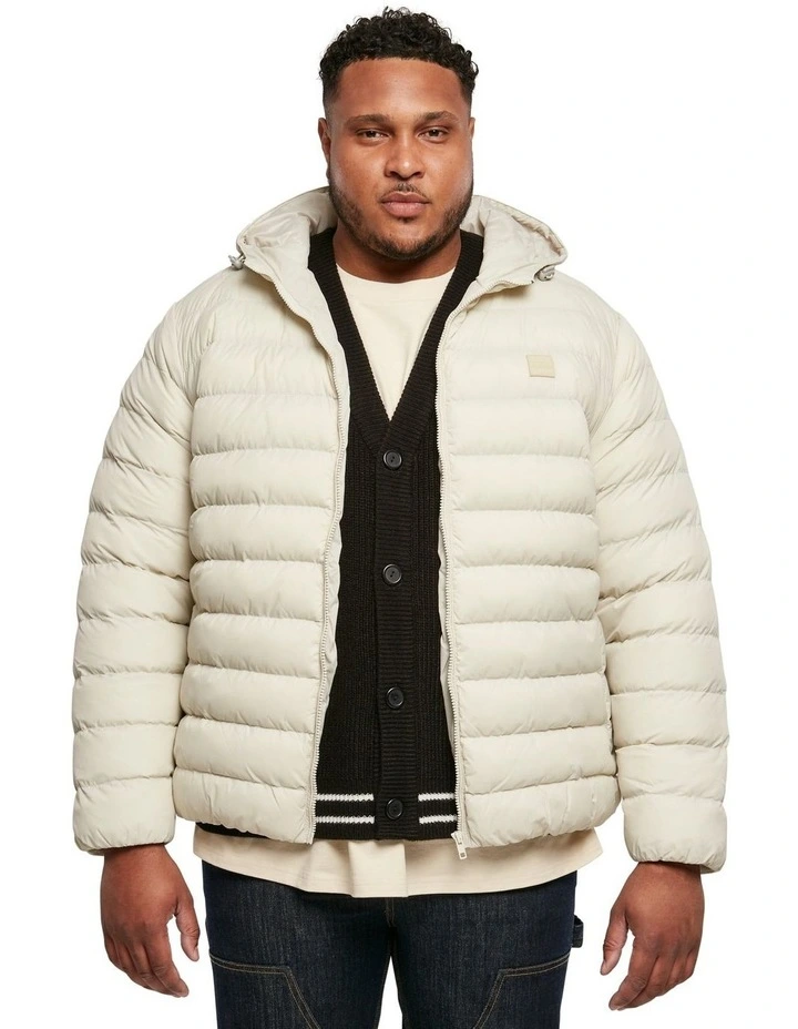 Hooded Bubble Jacket in Cream