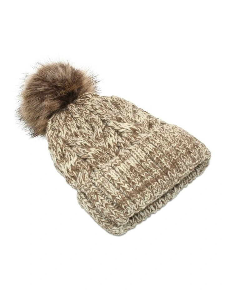Serena Beanie in Camel Mix