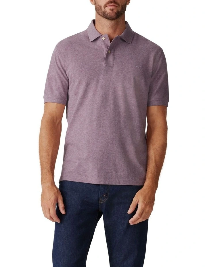 Rod Polo Shirts in Pink/Grey Marle
