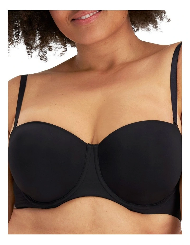 Luminous Strapless Bra in Black