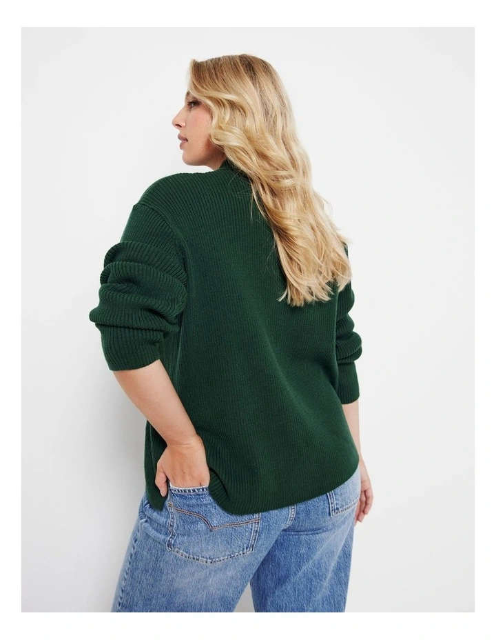 The Polo Knit in Dark Green
