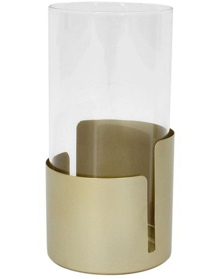 Pillar Candle holder 25cm in Gold