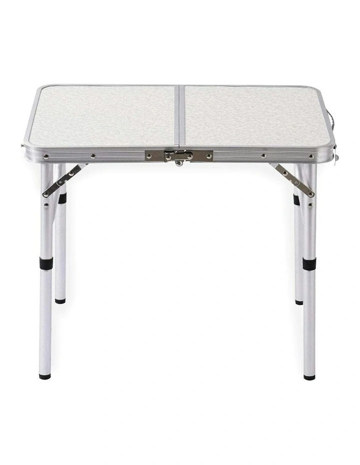 Portable Outdoor Folding Aluminium Camping Table 60cm in Silver
