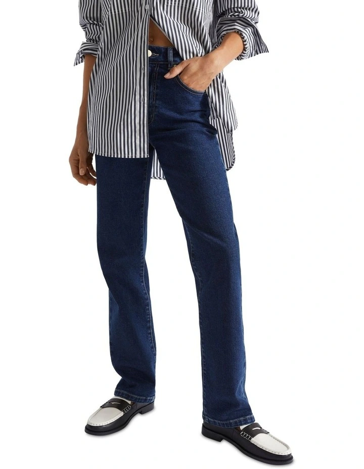 Slim Leg Long Jean in Blue