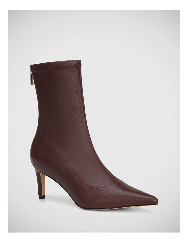 Preston Leather Ankle Boot in Bordeaux