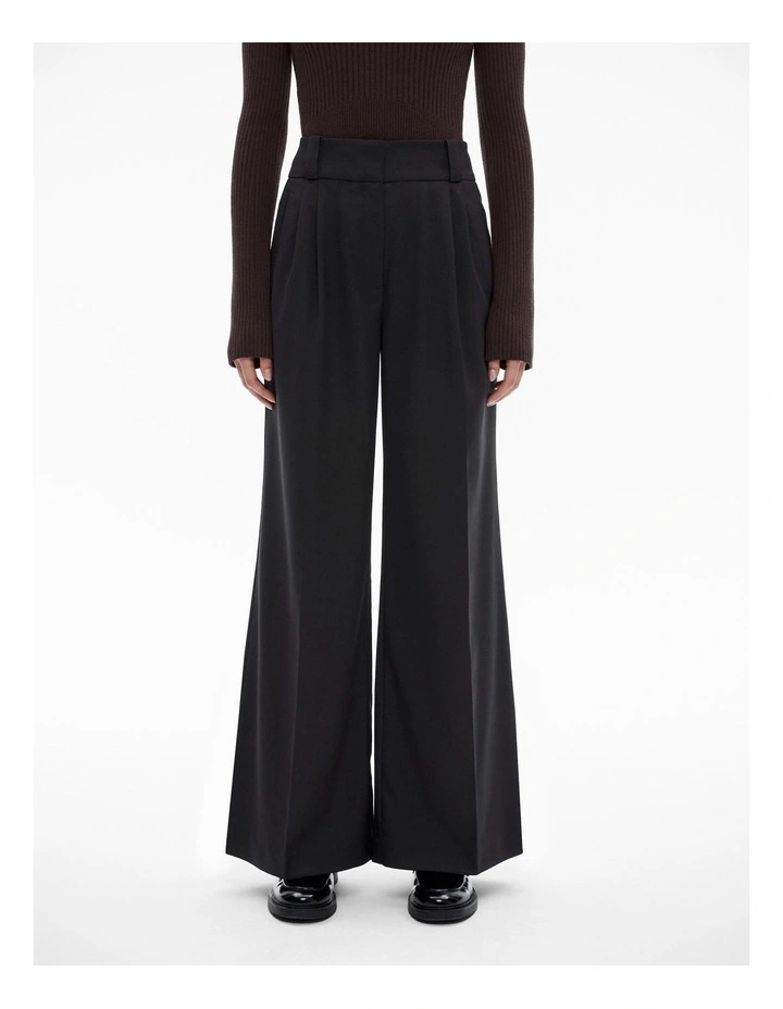 Full Length Wide Leg Trouser in Black