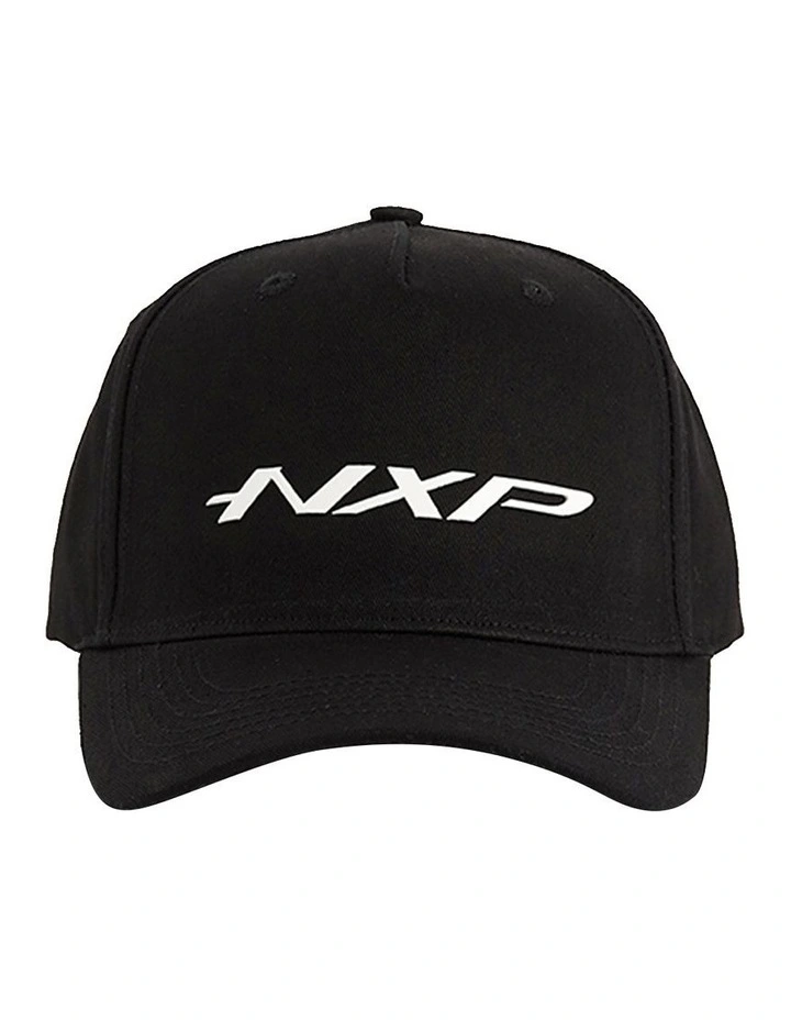 Rebate 5 Panel Curved Peak Cap in Black