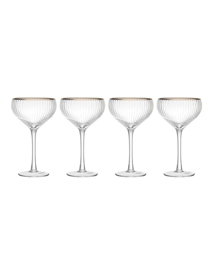 Sorrento Coupe Set 4 Piece in Clear