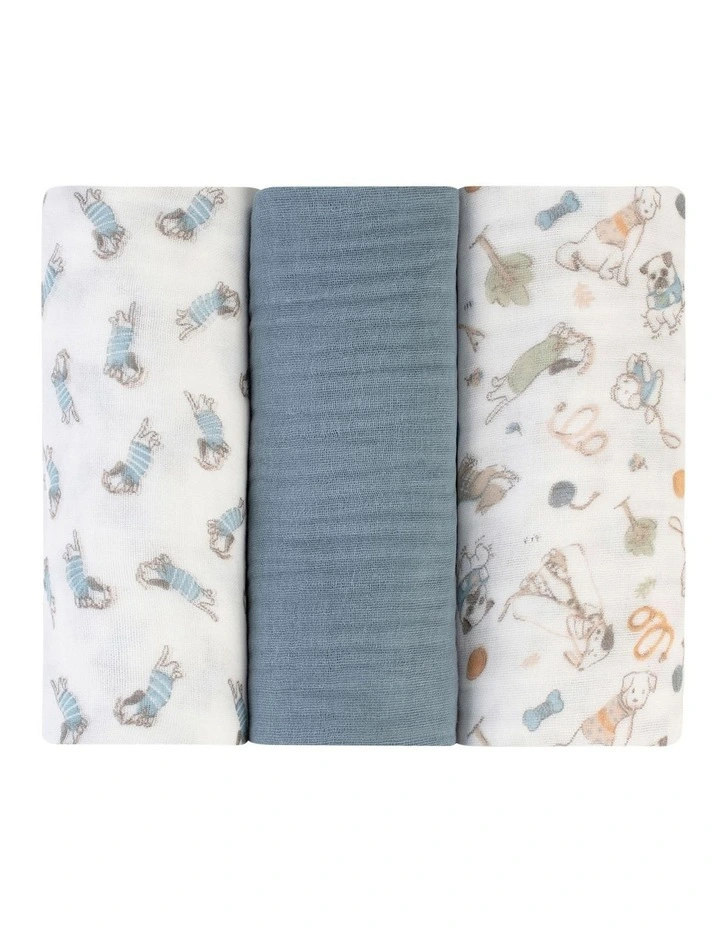 Barklife Dog Muslin Wrap 3 Pack