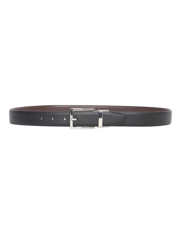 Pin Buckle Reversible Belt in Black/Brown