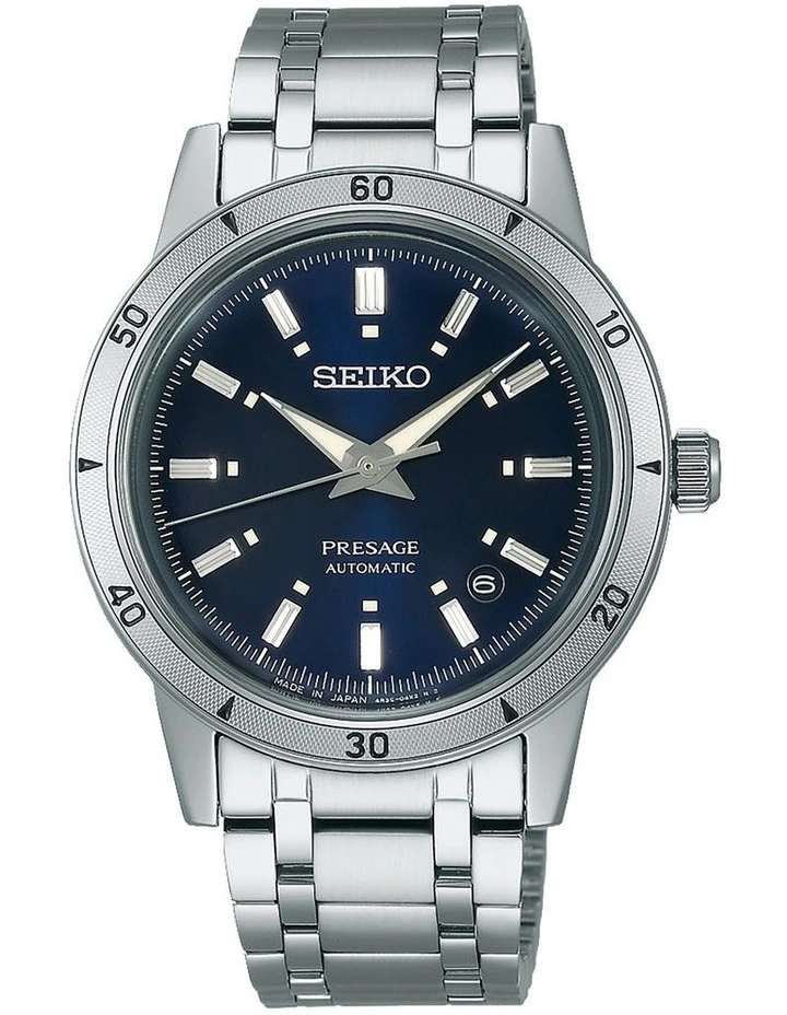 Presage Stainless Steel Watch in Silver/Blue