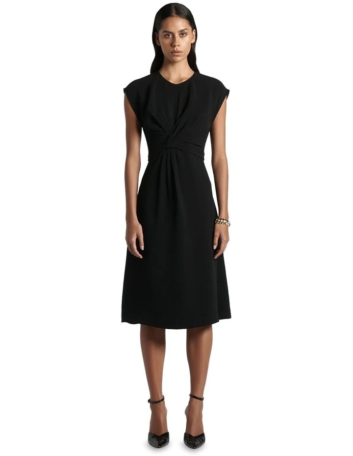 Twist Detail Dress in Black