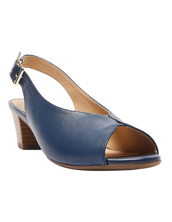 Hilda Sandals in Navy Leather