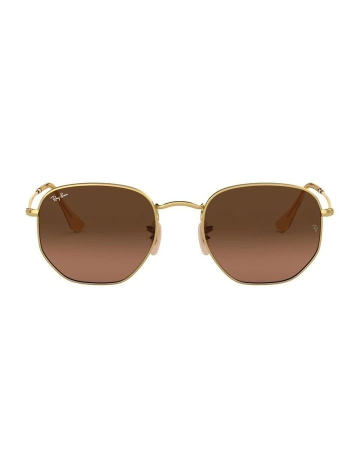 Hexagonal Flat Lenses Gold RB3548N Sunglasses