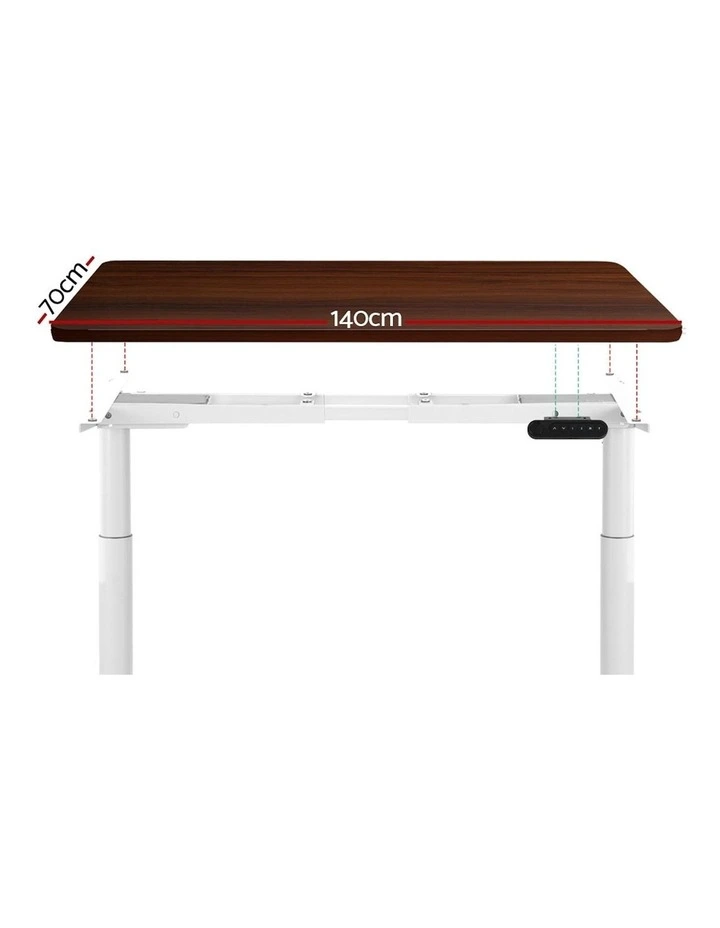 Standing Desk in Walnut/White