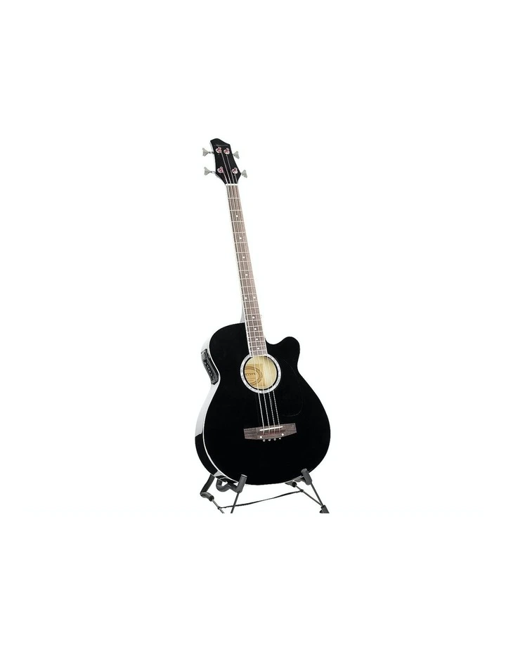 4 String Acoustic Bass Guitar Electric Pickup 4 Band Equalizer Black