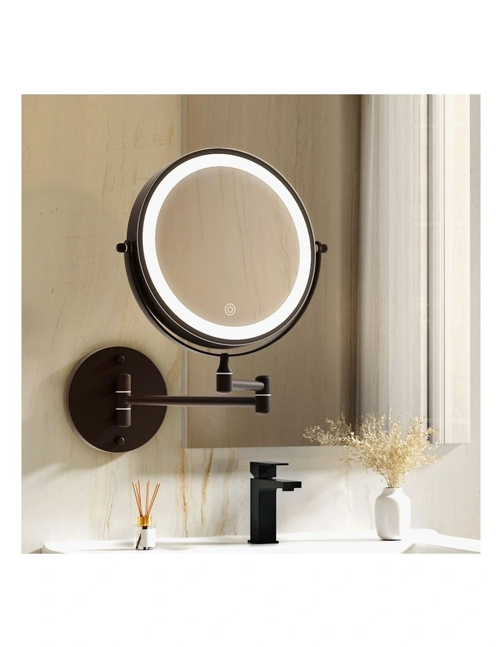 Embellir Extendable 10X Magnifying Makeup Mirror in Brown