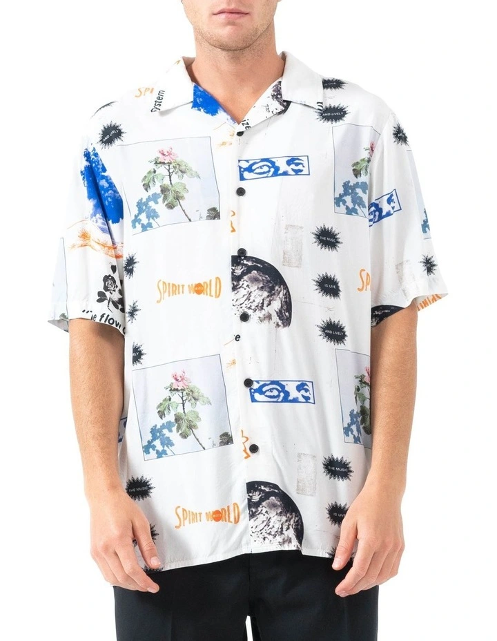 Spirit World Bowling Shirt in Dirty White