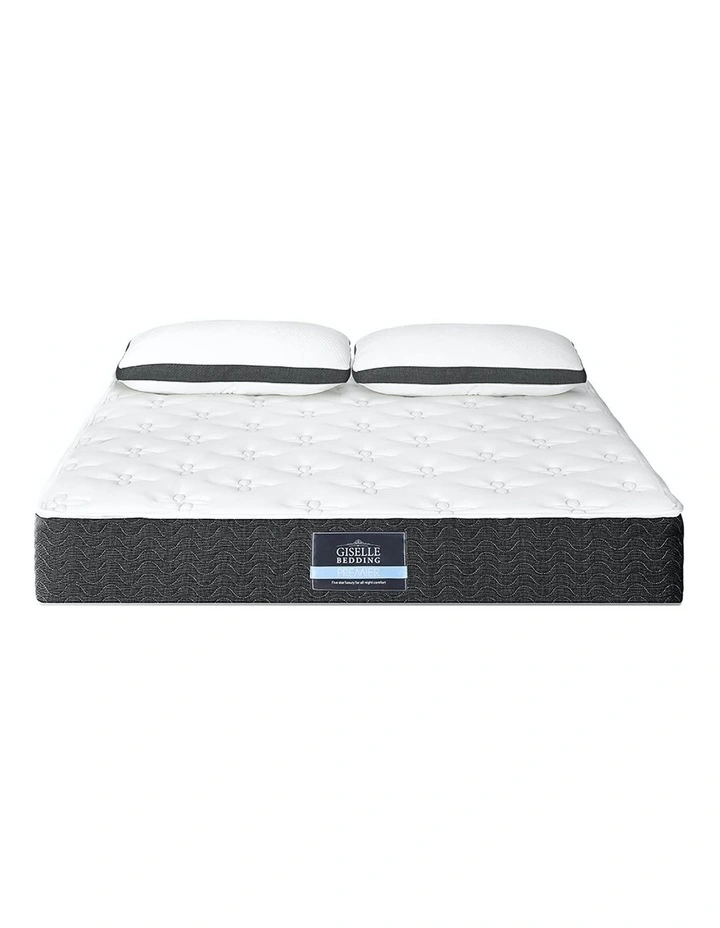 Medium Soft Double Mattress With Pillows 18cm in Multi