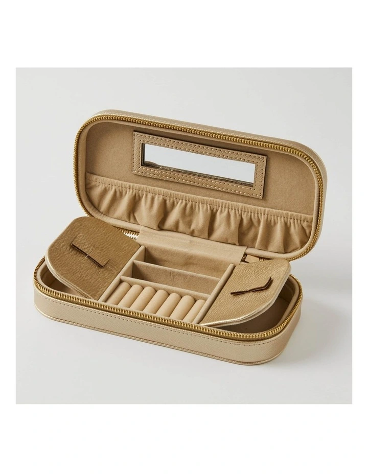Ambrosia Rectangular Jewellery Case in Gold
