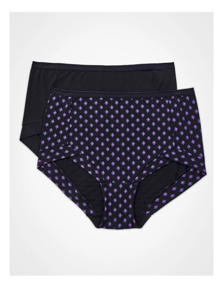 Bamboo Spot Briefs 2 Pack in Geo Print