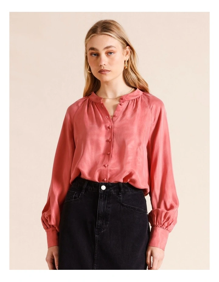 Cupro Soft Blouse in Rose