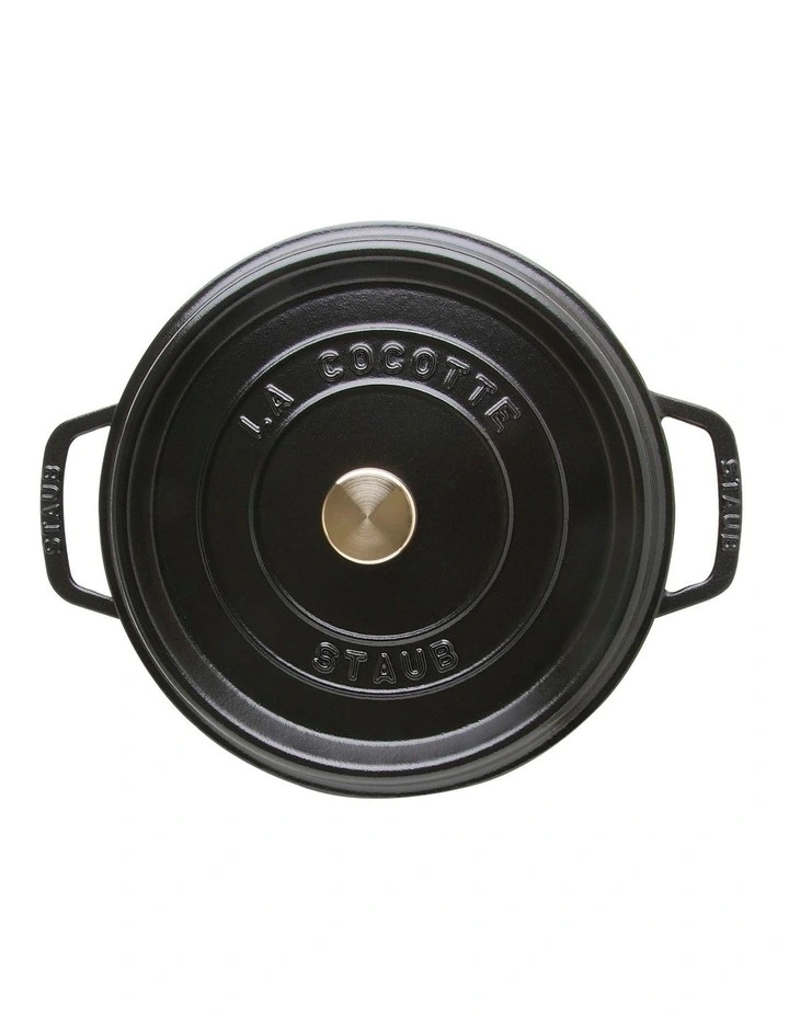 Staub Round Cocotte 18cm/1.7L in Black