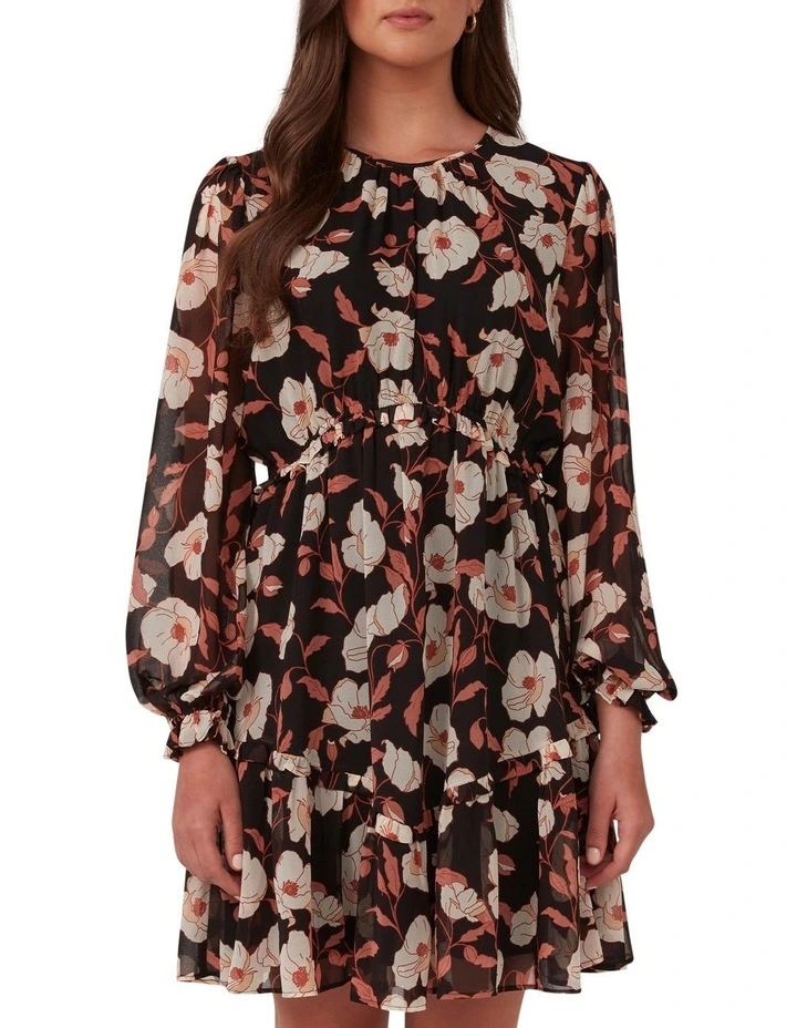 Botticelli Dress in Black/Cream