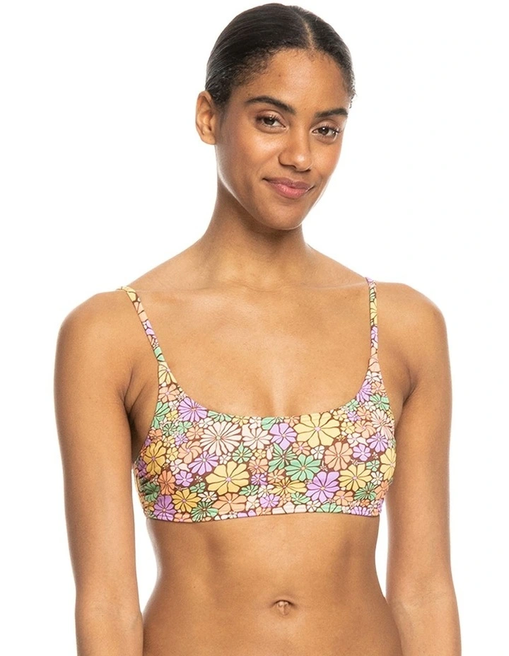All About Sol Bralette Bikini Top in Root Beer