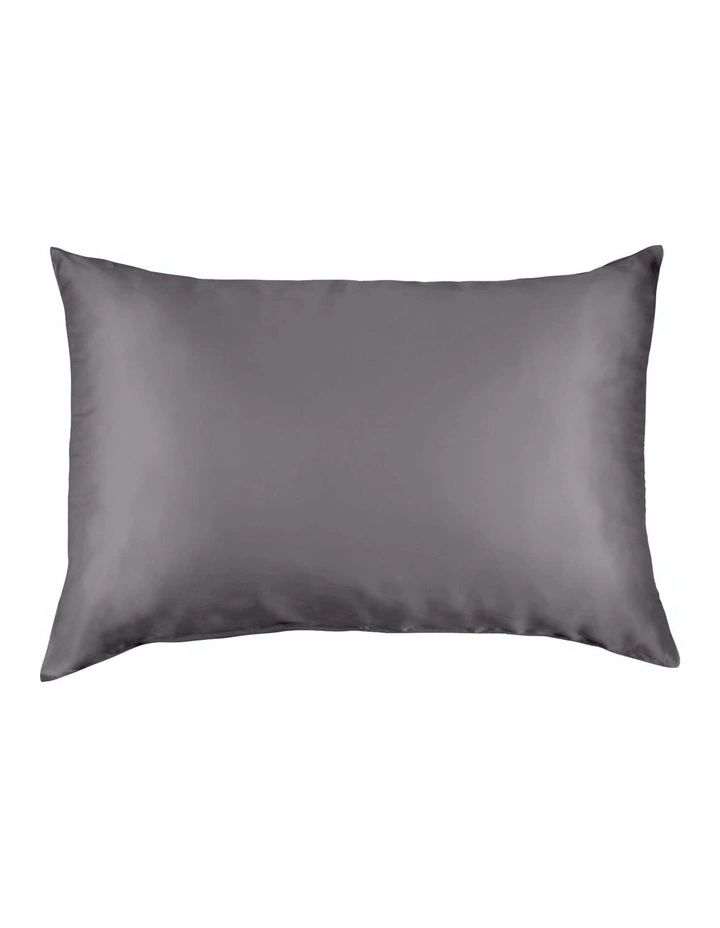 Pure Silk Pillowcase 100% Mulberry Silk Hypoallergenic in Charcoal