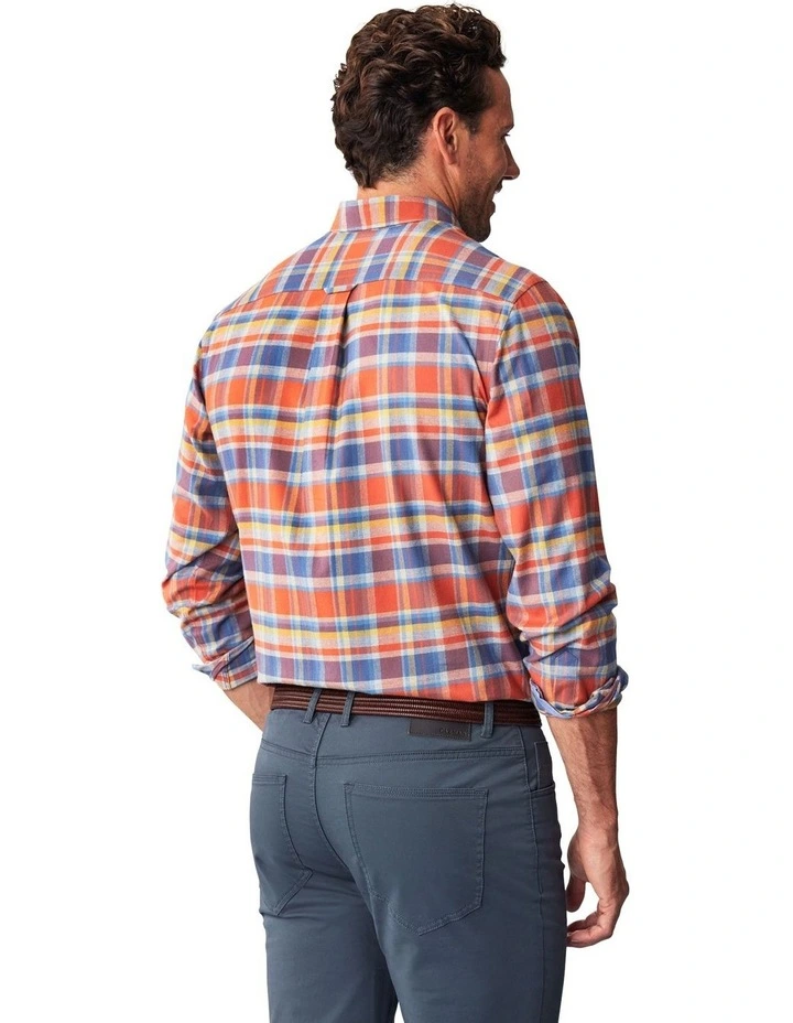 Brushed Twill Long Sleeve Shirt in Multicheck