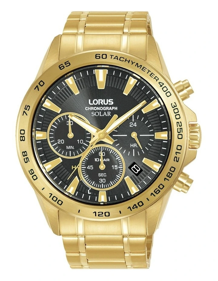 Chronograph Stainless Steel Watch in Gold