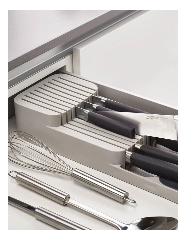 DrawerStore Compact Knife Organiser in Grey