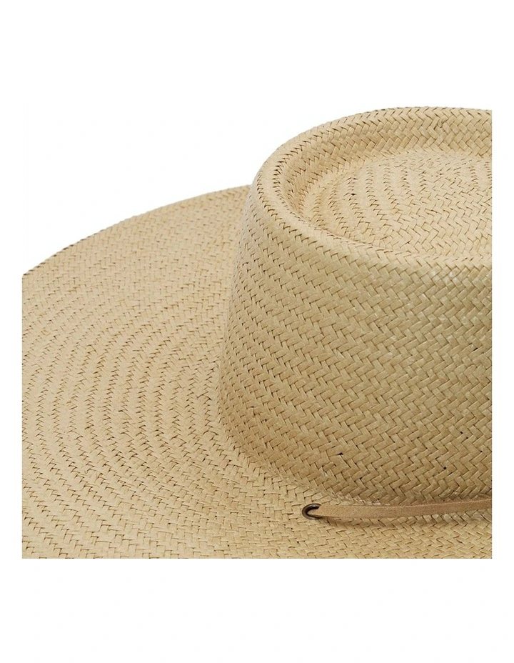 Pelosa Boater Hat in Golden Sand