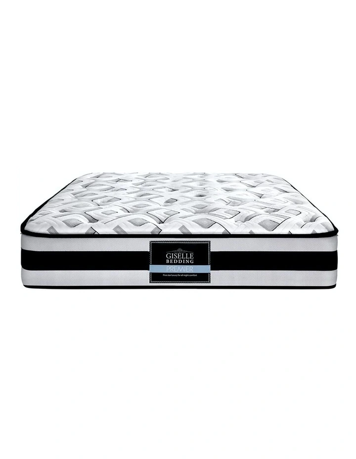 Spring Foam Single Mattress 24cm in White/Black
