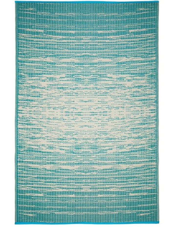 150x238cm Brooklyn Teal Recycled Plastic Outdoor Rug and Mat