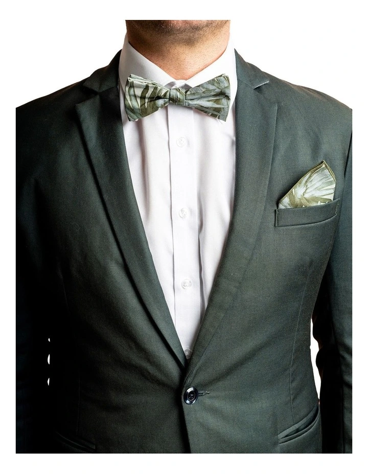 Fan Palm Bow Tie Gift Set in Green