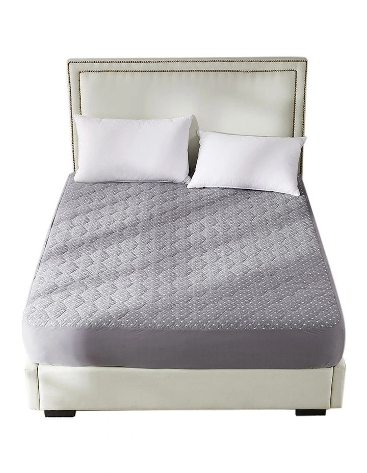 Topper Bamboo Pillowtop Waterproof Mattress Protector King in Charcoal