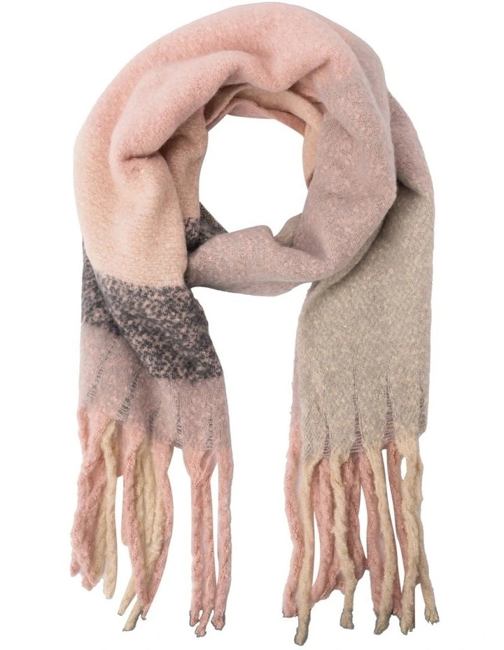 Big Block Scarf in Pink