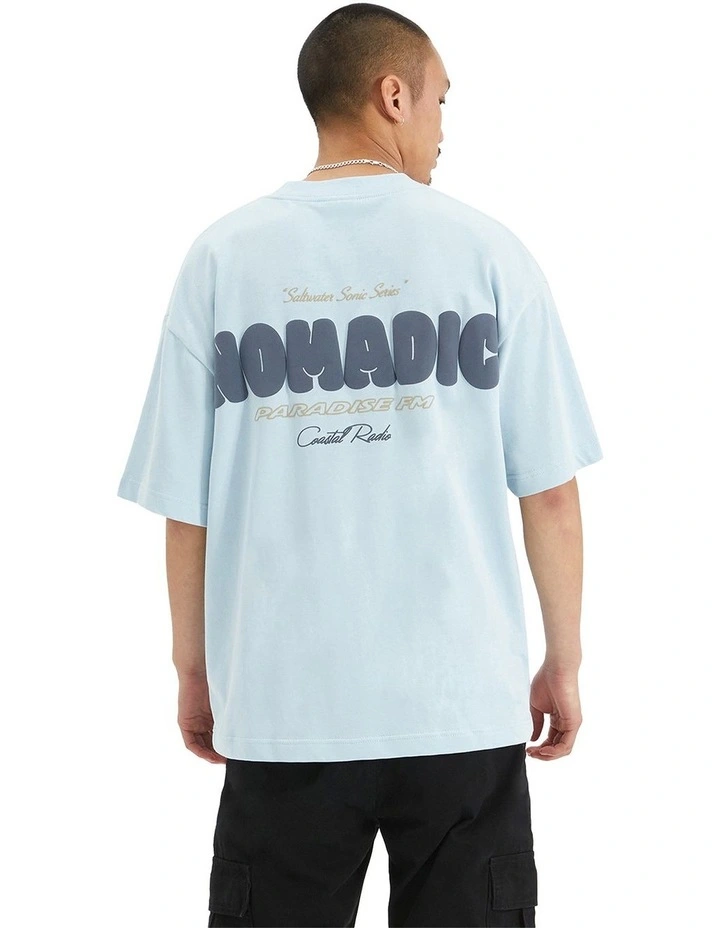 Radio Heavy Street Tee in Baby Blue